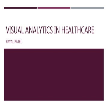 Visual Analytics in Healtcare