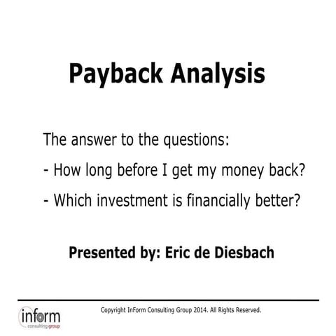 Payback Analysis