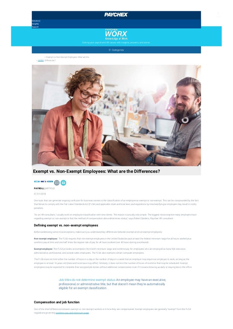 paychex com 1 define non exempt employees