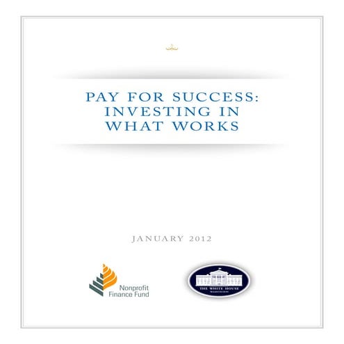 Pay For Success Report 2012