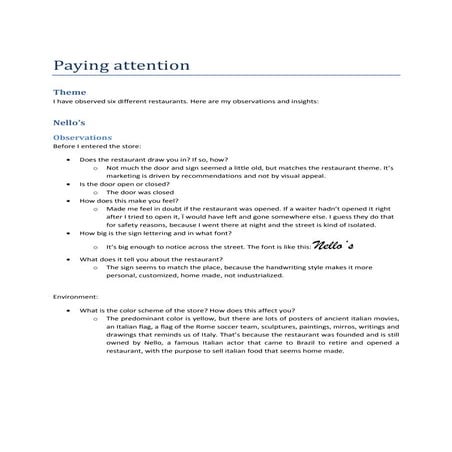 Observation assignment | PPT