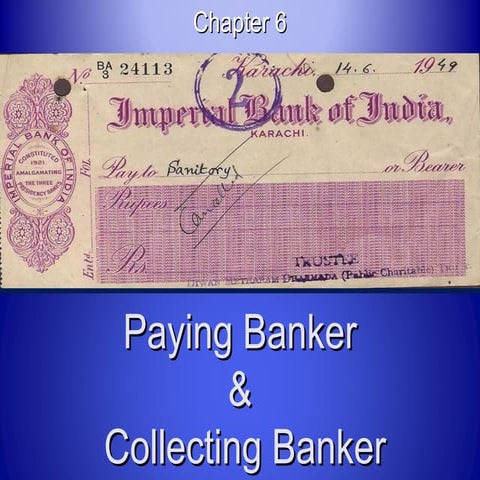 Paying banker and collecting banker b.v.raghunandan-chapter 6