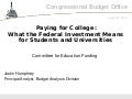 Paying for College: What the Federal Investment Means for Students and Universities
