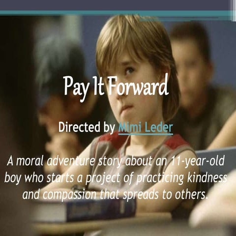 Pay it forward  movie analysis