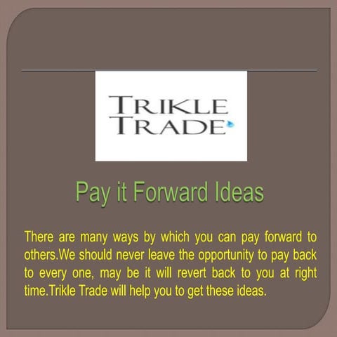 Pay it Forward Ideas 