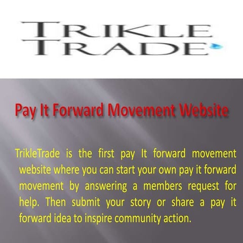 Pay it forward movement website