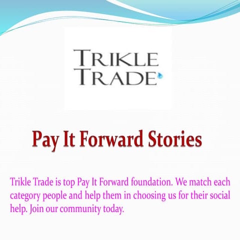 Pay it forward stories