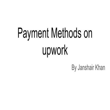 Payment methods on upwork