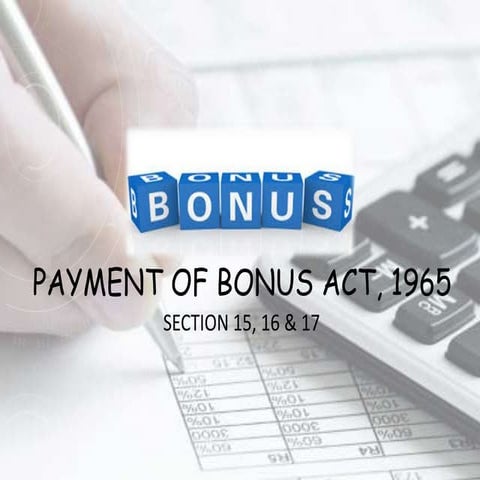 Payment of bonus act