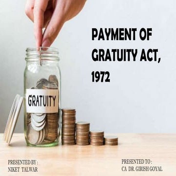 Payment of gratuity act