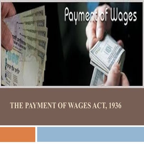 Payment of wages