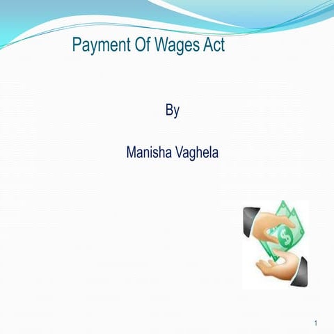 Payment of wages act