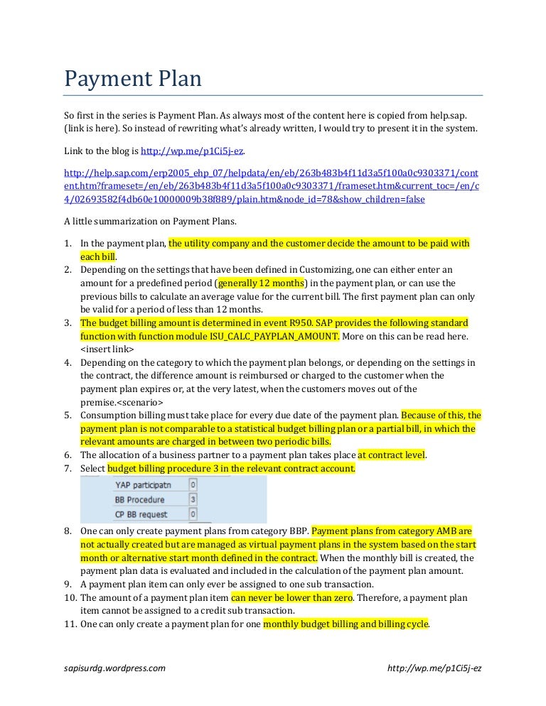 budget billing payment plan payment plan document