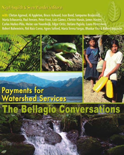 Payments For Watershed Services The Bellagio Conversations