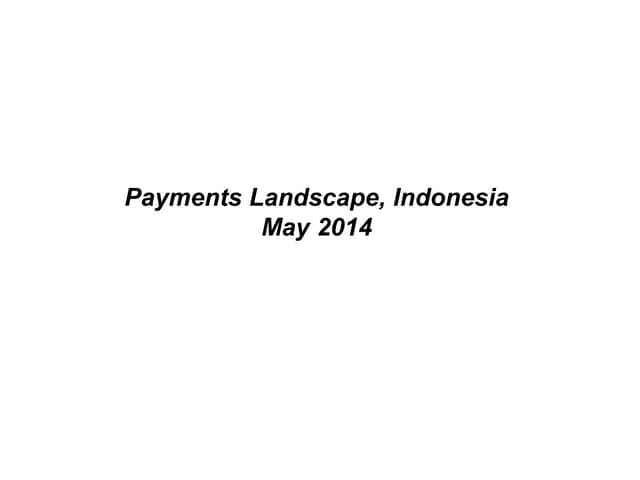 Payments in Indonesia 2014