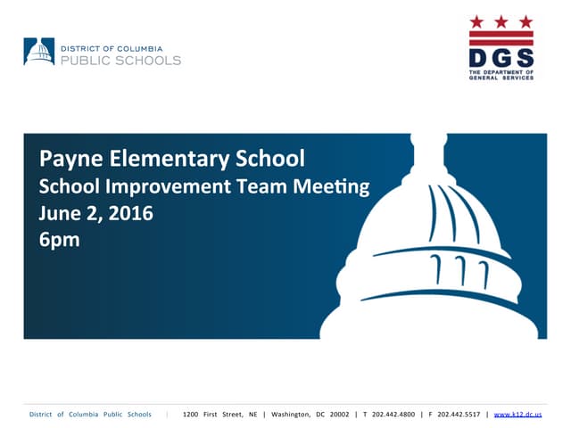 Payne Elementary School SIT Meeting...