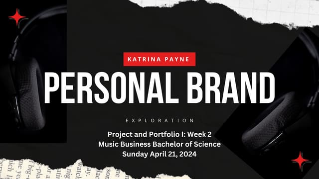 Katrina Personal Brand Project and portfolio 1