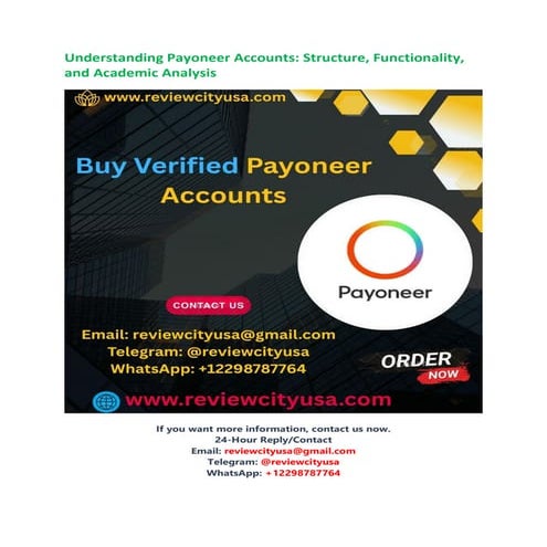 A Comprehensive Guide to the 23 Best Sites for Payoneer Accounts | PDF
