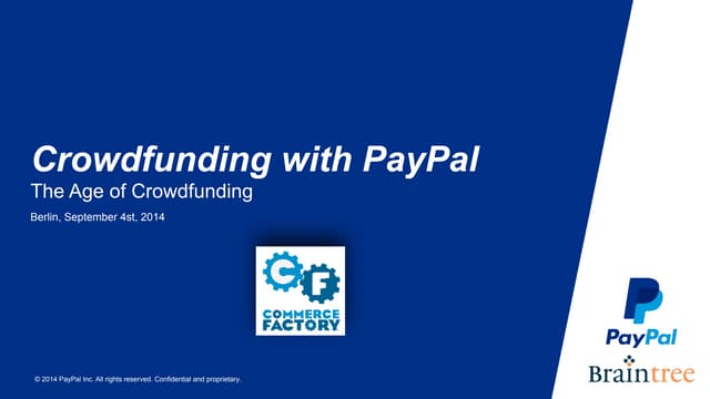 Crowdfunding with PayPal