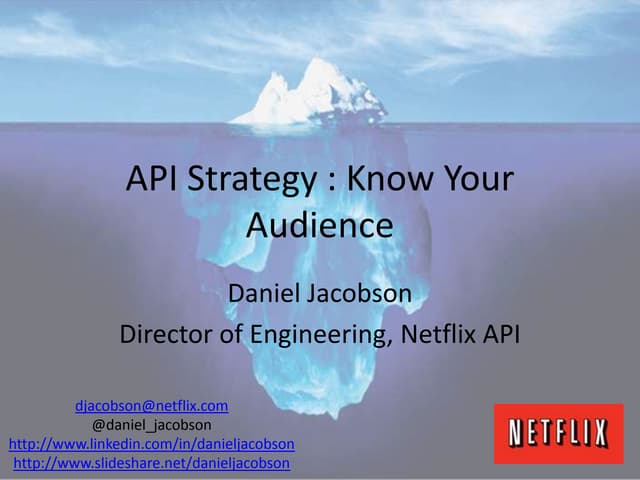 Netflix API - Presentation to PayPal