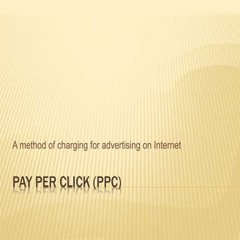 Pay per click (ppc)