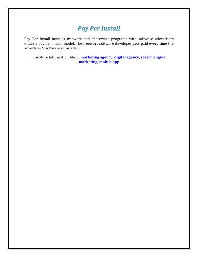 Pay per install