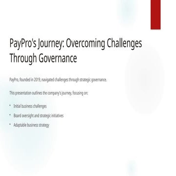 PayPro Case Study - Corporate Governance | PPTX