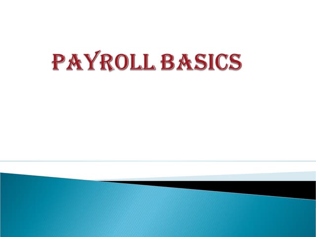 Payroll Basics 