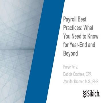 Payroll Best Practices Webinar