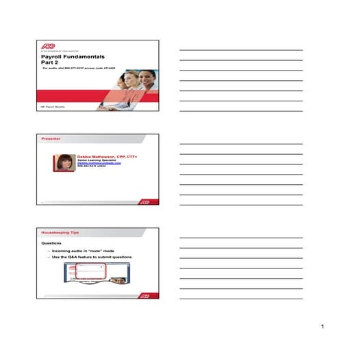 Payroll fundamentals presentation