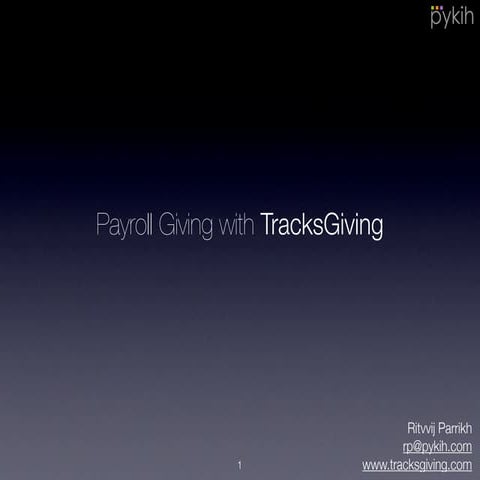 Payroll Giving Management with TracksGiving