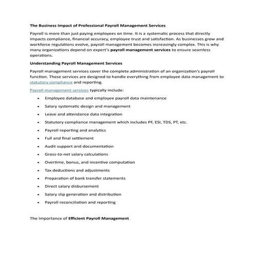 Payroll management system | PDF