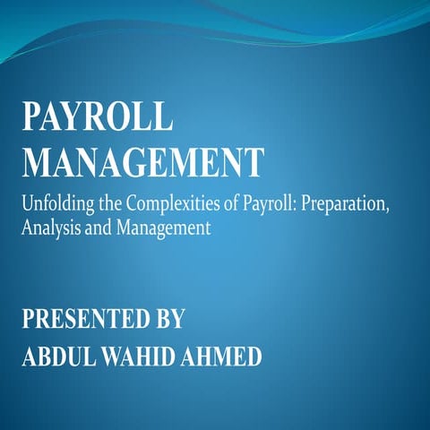 Payroll presentation 10 3-2016
