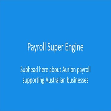 Payroll simplified