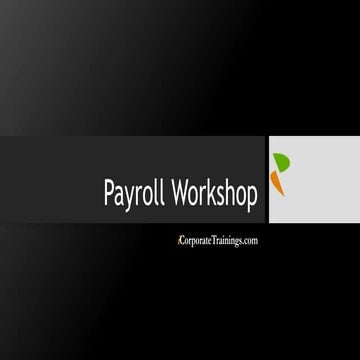 Payroll workshop
