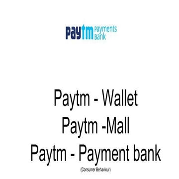 Paytm   consumer behaviour