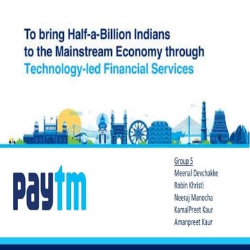 Presentation on Paytm mobile application