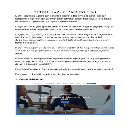 Dijital Pazarlama Eğitimi