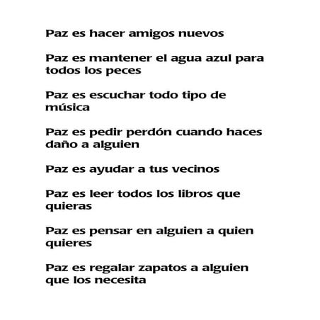 Paz es...