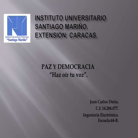 Mapa mental de paz y democracia | PPTX