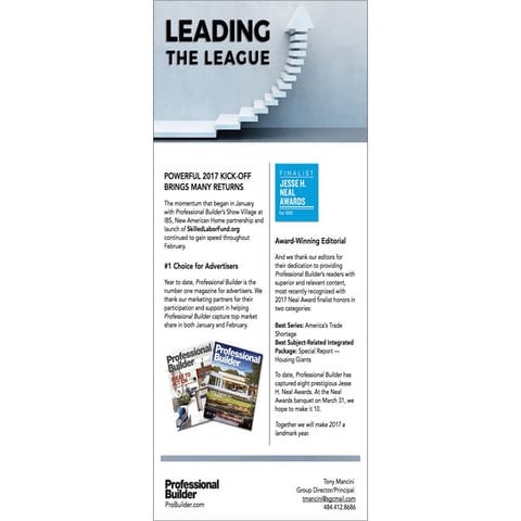 Editorial Honors for Professional Builder