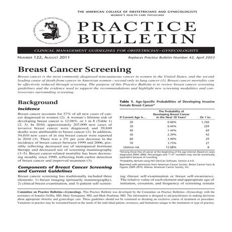 Breast Cancer Screening
