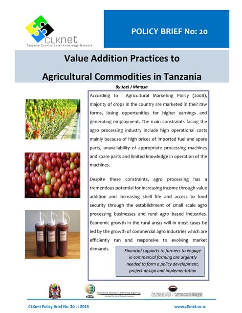 Constraints And Opportunities To Agric Development In Kenya | PPT