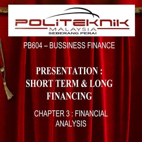 Pb604 – bussiness finance