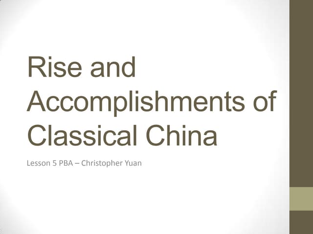Chinese Dynasties Overview Chinese Dynasties Overview