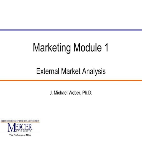 Pba 653 marketing module 1