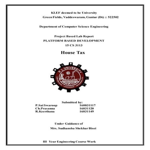 android project-house tax billing 