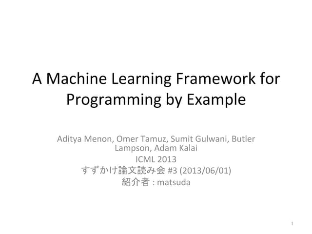 A Machine Learning Framework for Pr...