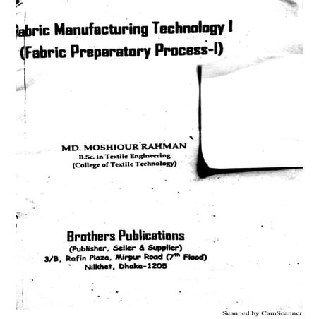 Fabric Manufacturing I Short notes