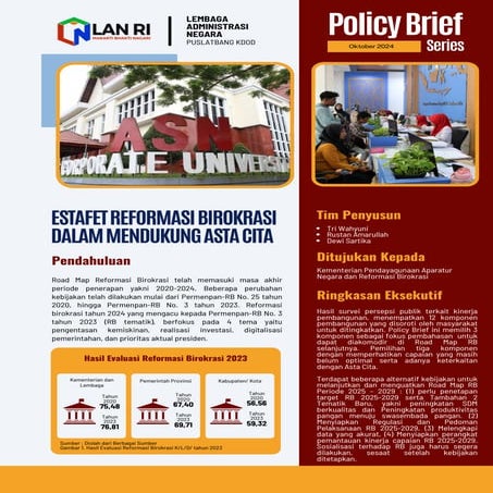 Policy Brief: Estafet Reformasi Birokasi Dalam Mendukung Asta Cita